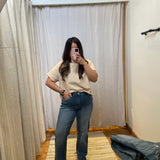 Leela Mid Rise Ankle Straight Vervet Jeans