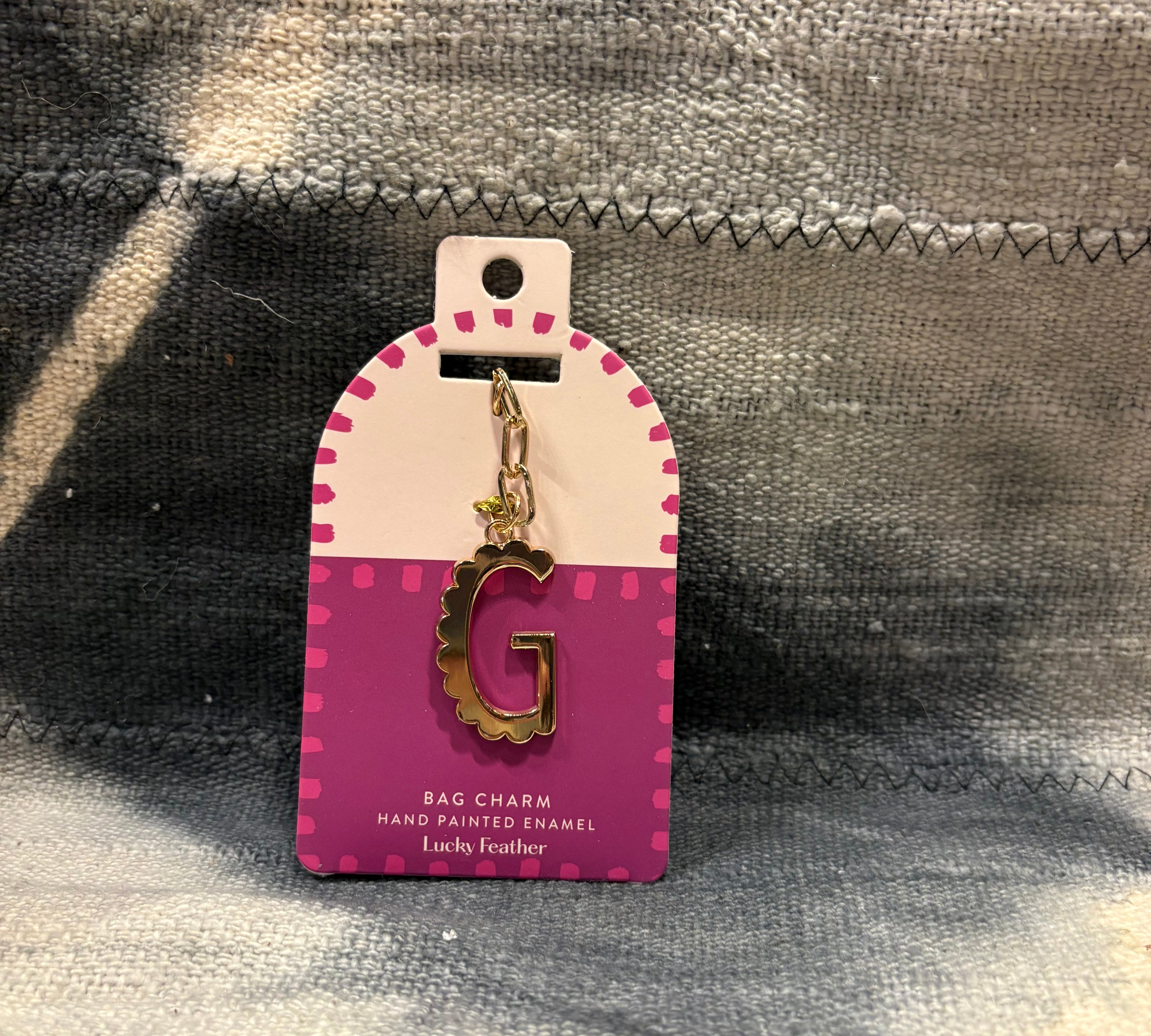 Initial Bag Charm