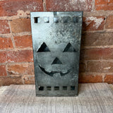 Tin Bag Jack o Lantern 7x3.5x13.5"