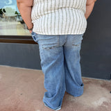 Plus Judy Blue Highwaisted Angelina Column Straight Jeans