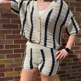 Striped Knit Shorts