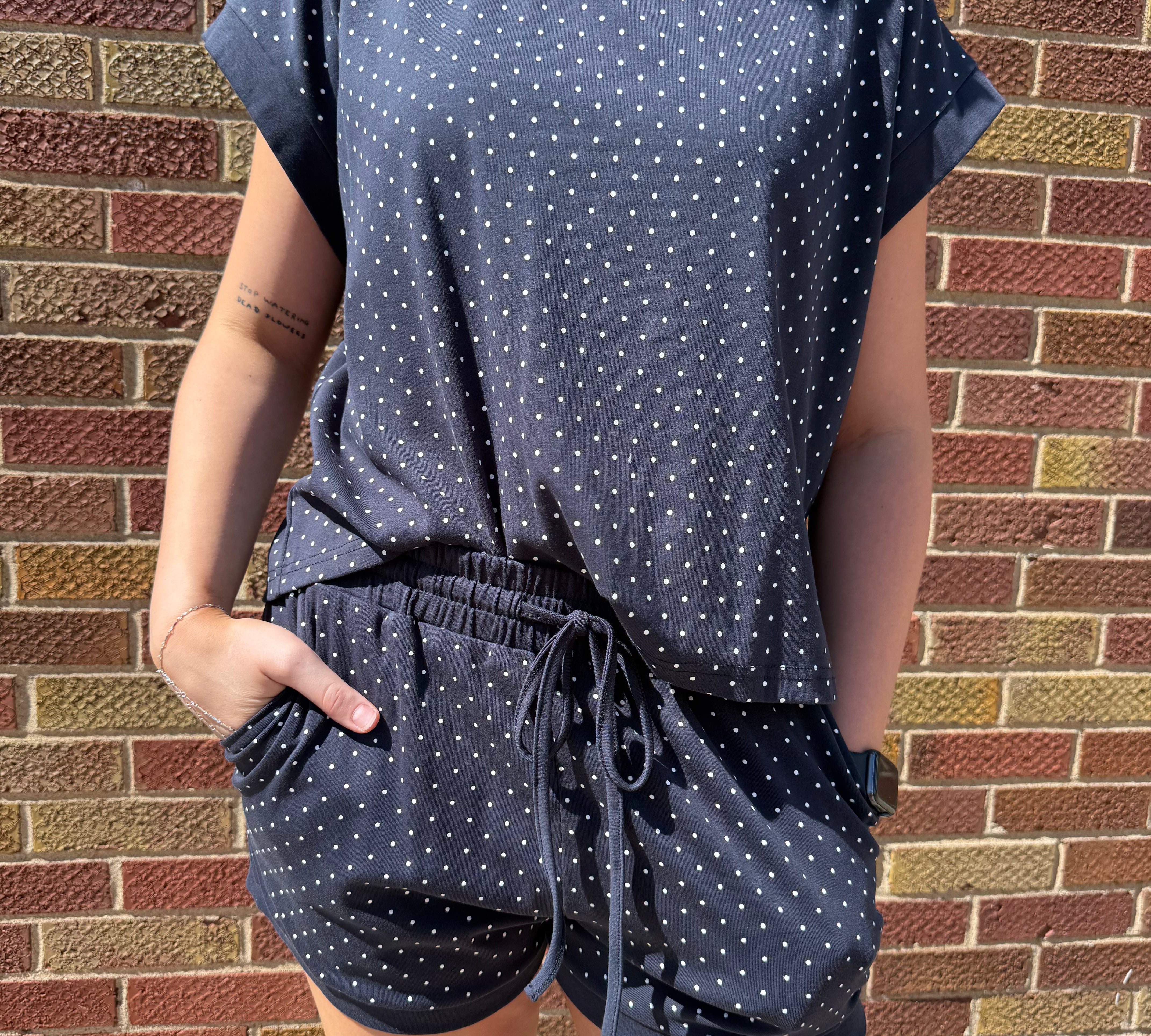 Polka Dot Knit Top