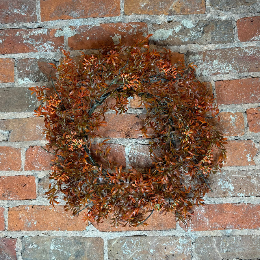 Fall Japanese Maple Candle Ring/Wreath 17”