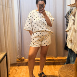 Polka Dot Scuba Top