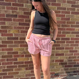 High Rise Stripe Sweatshorts