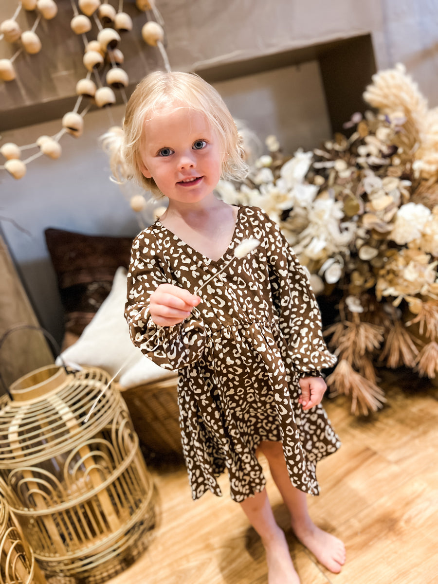Kids Leopard Print Babydoll Dress