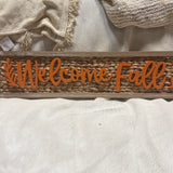 Wooden Welcome Fall Sign 32”