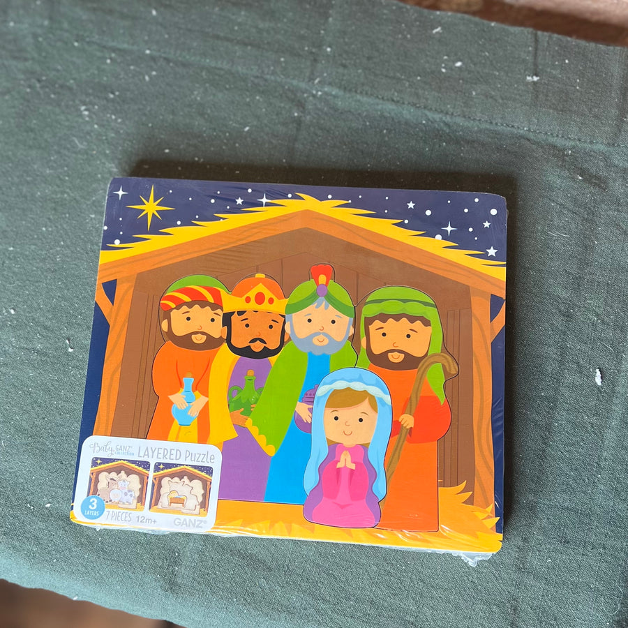 Layered Nativity Puzzle 7.5”