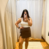 Washed Denim Skort