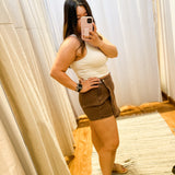 Washed Denim Skort