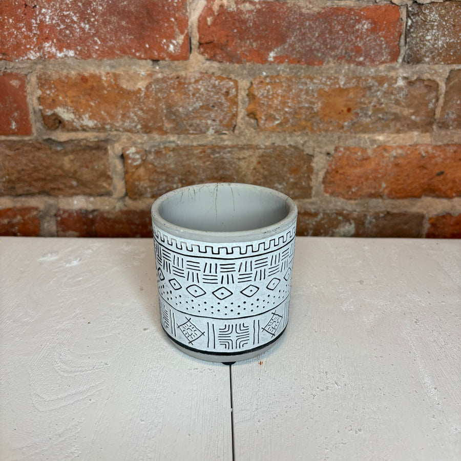 Pattern Cement Pot 3.5