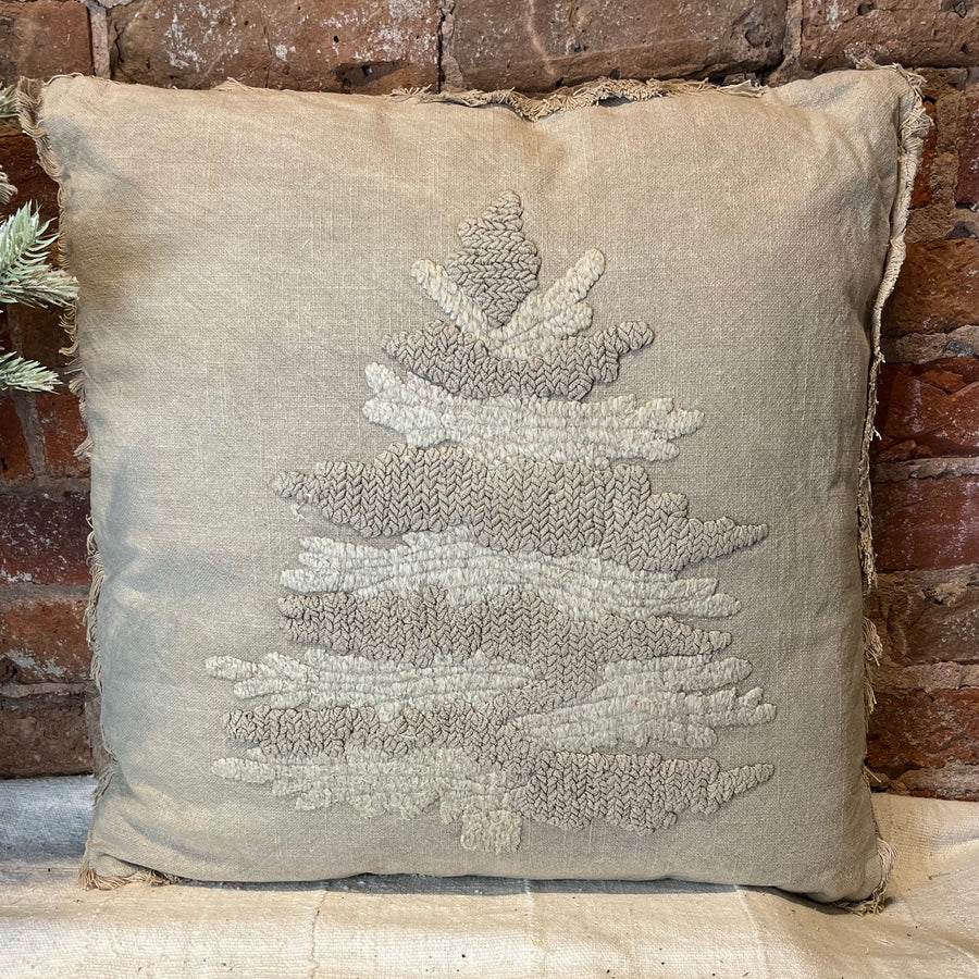 Square Pillow w/Trees