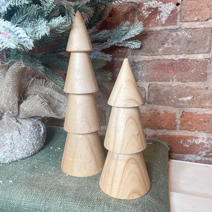 Simple Neutral Wooden Layered Tree