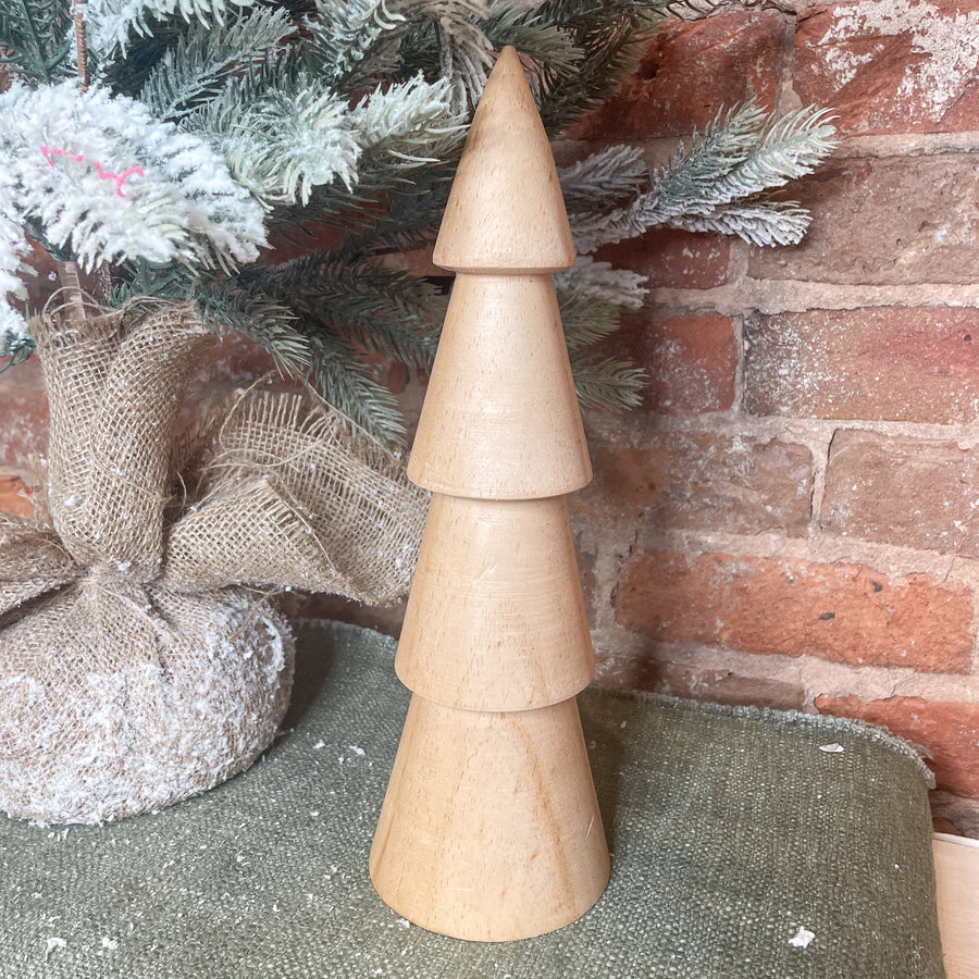 Simple Neutral Wooden Layered Tree