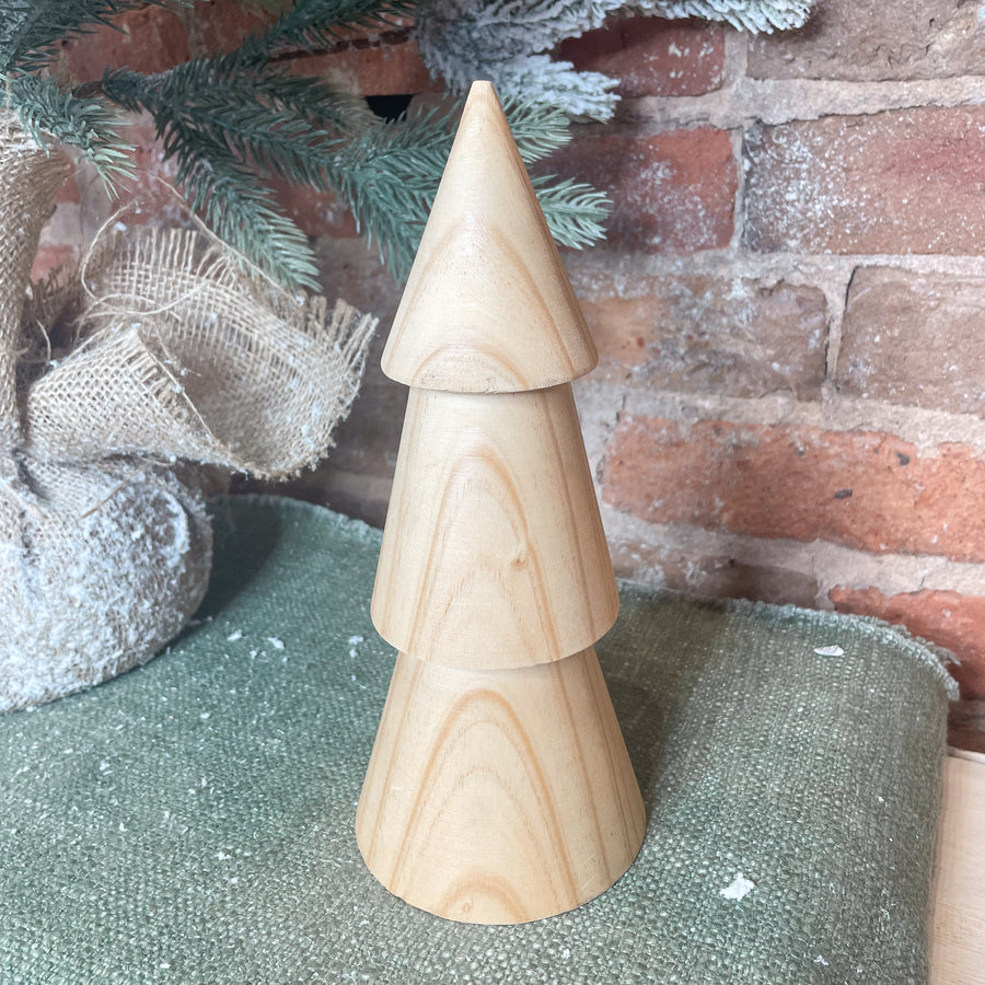 Simple Neutral Wooden Layered Tree