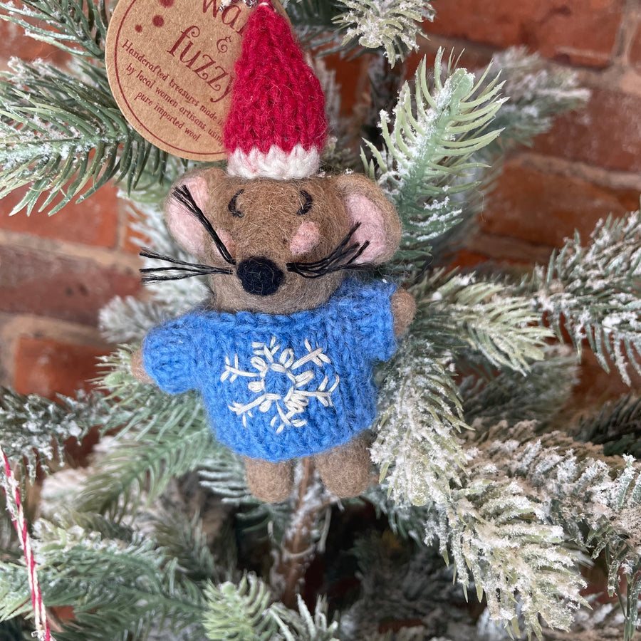 Wool Holiday Mice Orn