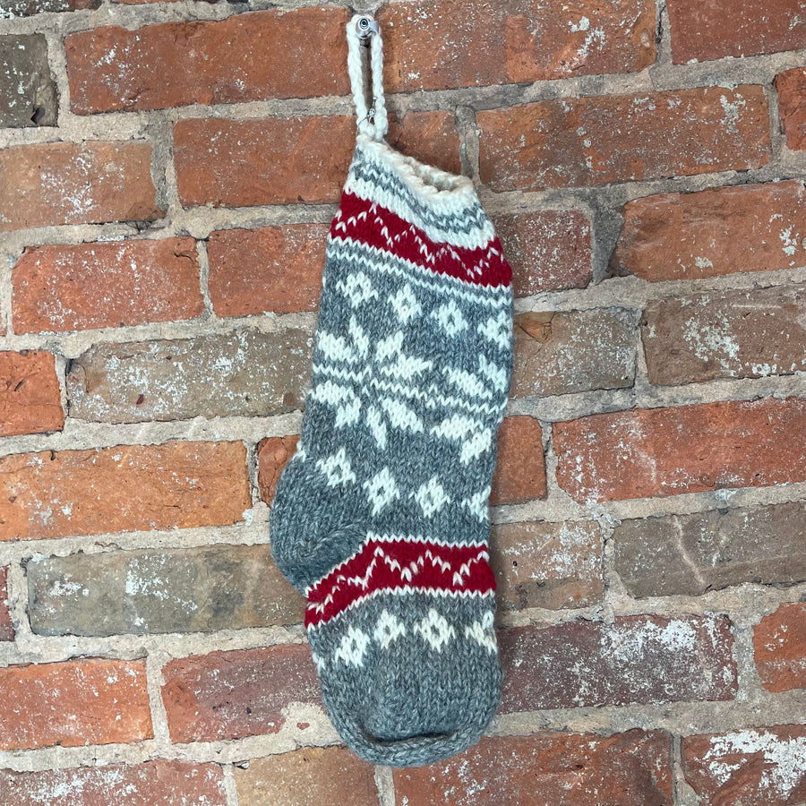 Knit Scandi Stocking 15”