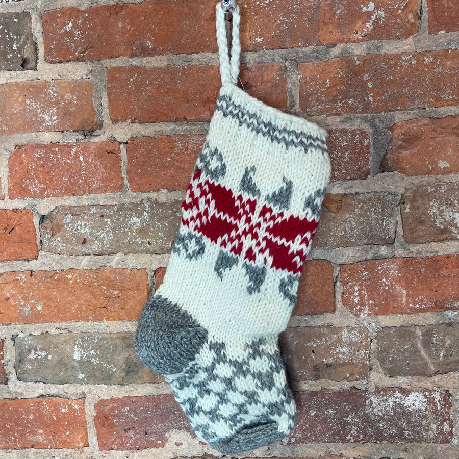 Knit Scandi Stocking 15”