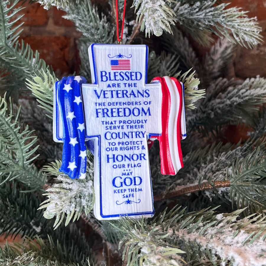 Blessed Are The Veterans Orn  3.5x4.5”