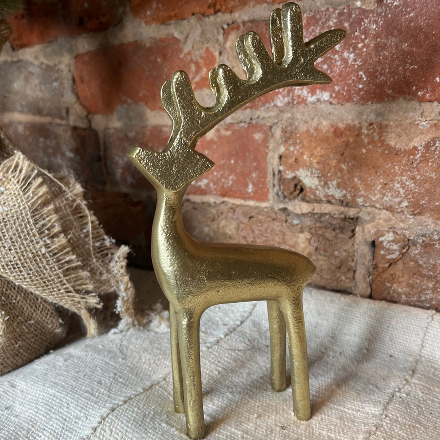 Painted Metal Standing Deer