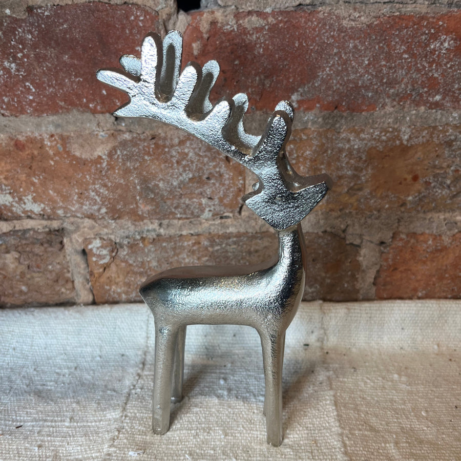 Painted Metal Standing Deer