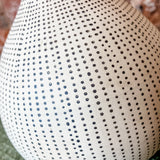 Black/Cream Stoneware Textured Vase