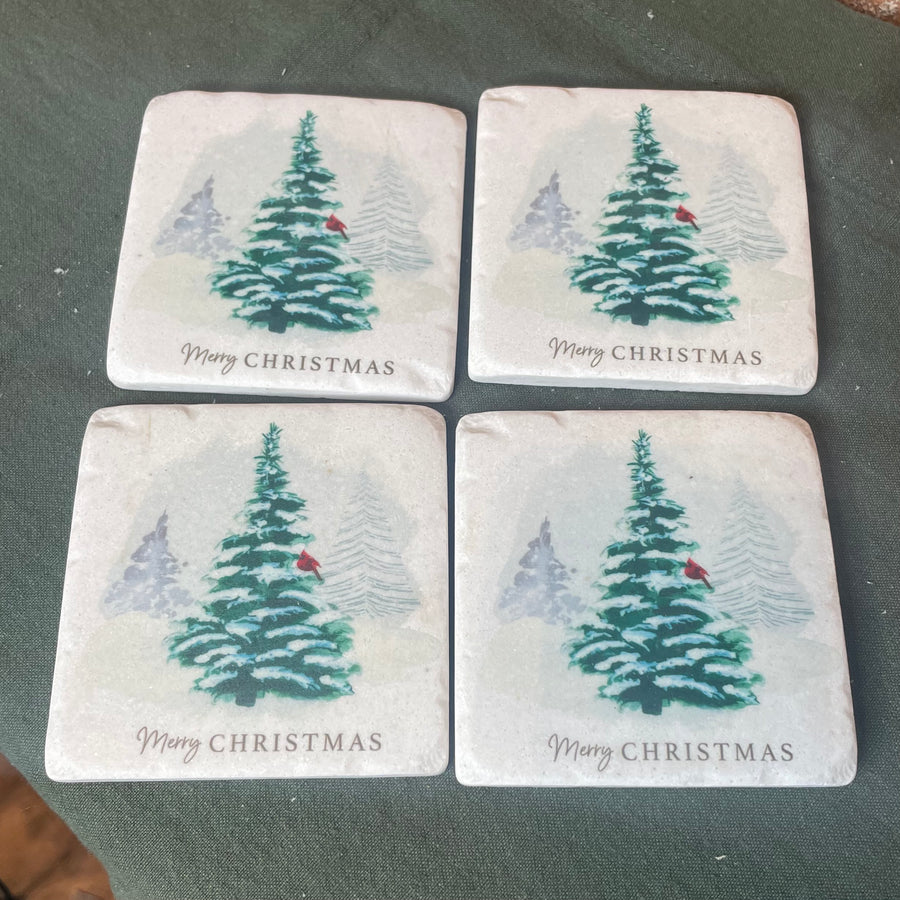 Cardinal Tree Coaster Set of 4