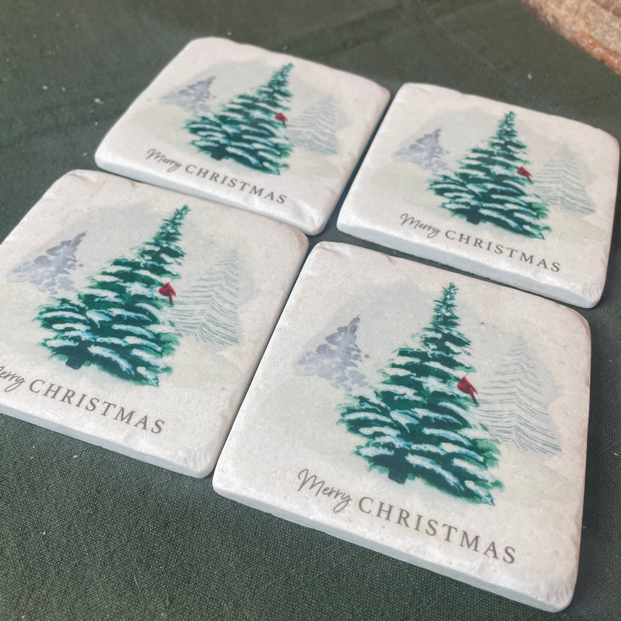 Cardinal Tree Coaster Set of 4