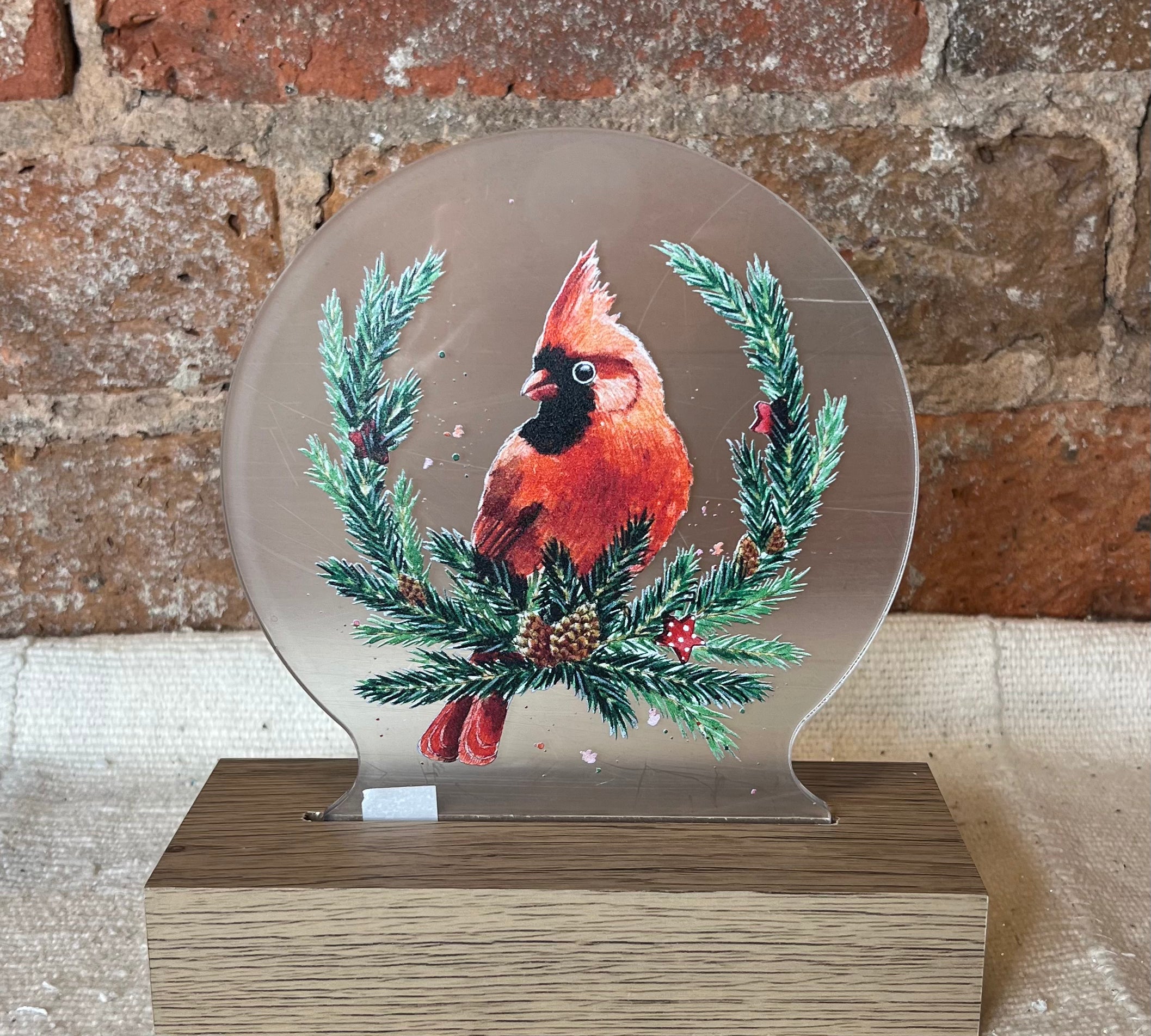 LED Cardinal Tabletop Sign 6x6.25”