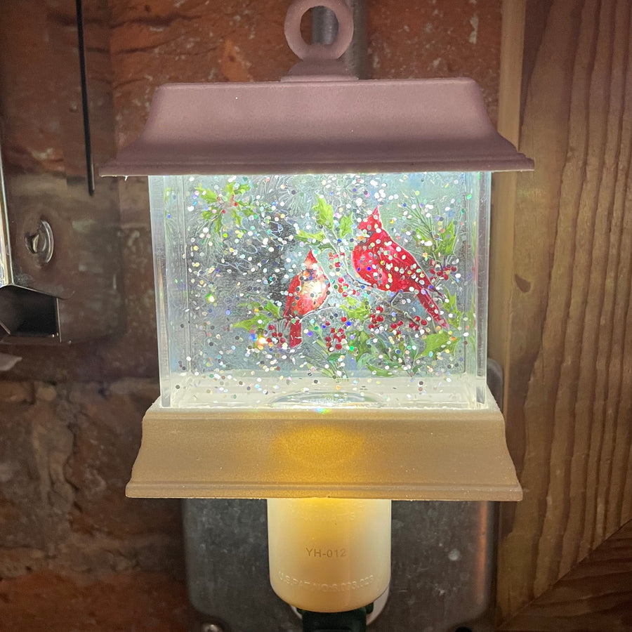 Cardinal Shimmer LED Night Light 3.5x6”