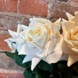 Real Touch Cream/White Duchess Rose 25"