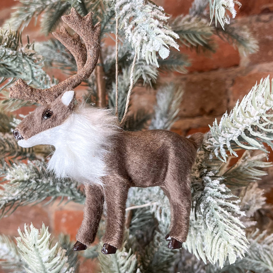 Brown Fur Reindeer Orn 5”