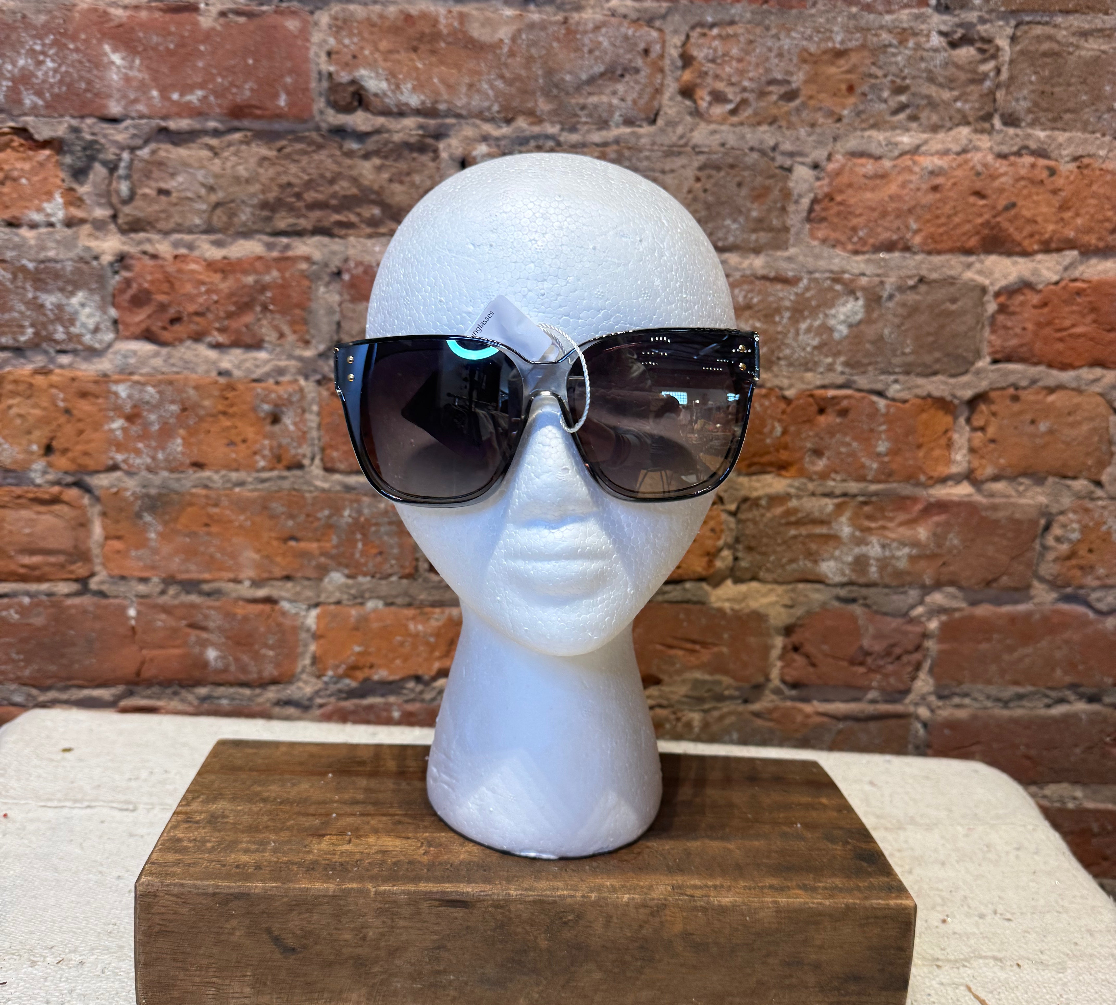 Colorblock Detail Oversize Sunglasses