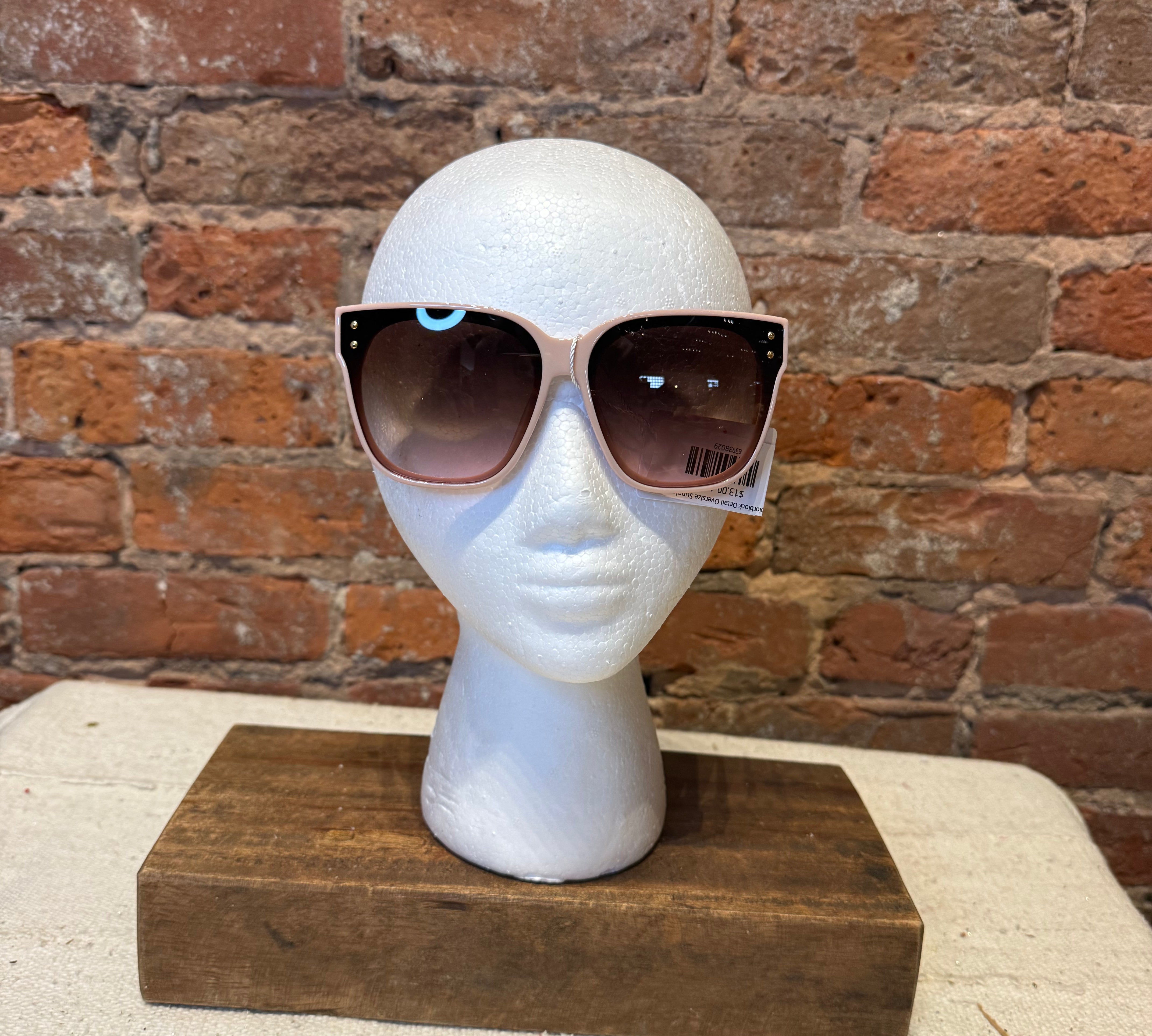 Colorblock Detail Oversize Sunglasses