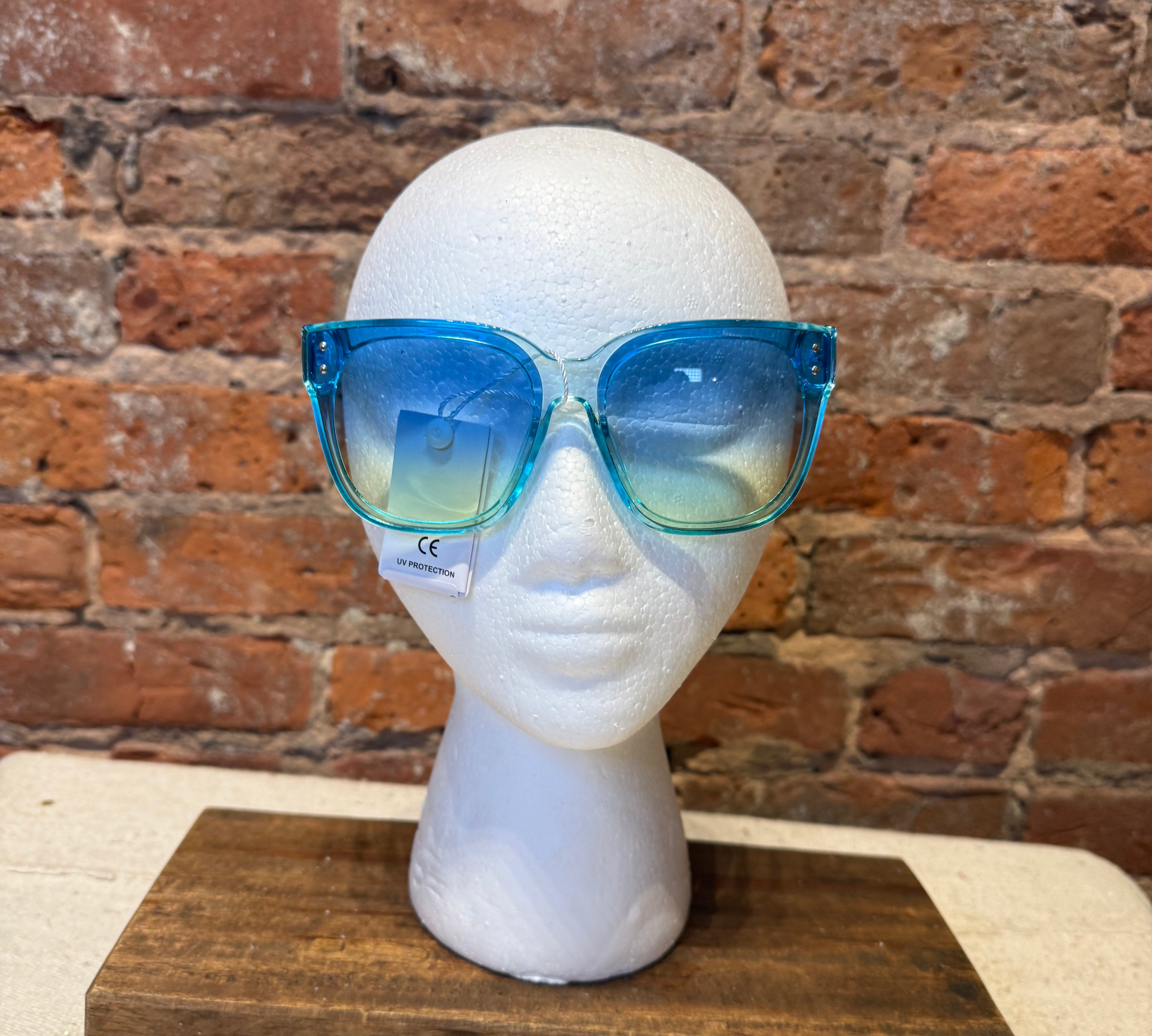 Colorblock Detail Oversize Sunglasses