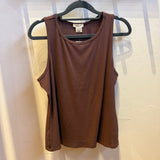 Plus Round Neck Ribbed Tank Top