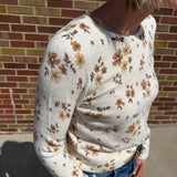 Neutral Floral Crewneck Sweater
