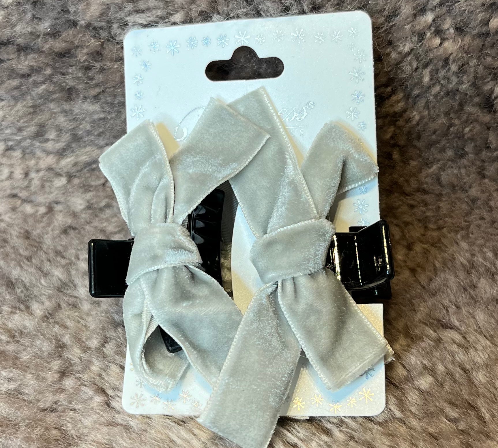 Mini Velvet Bow Hair Cip
