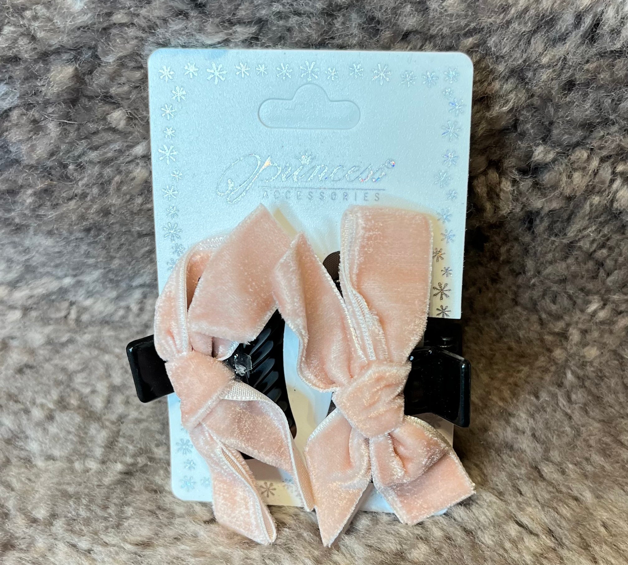 Mini Velvet Bow Hair Cip
