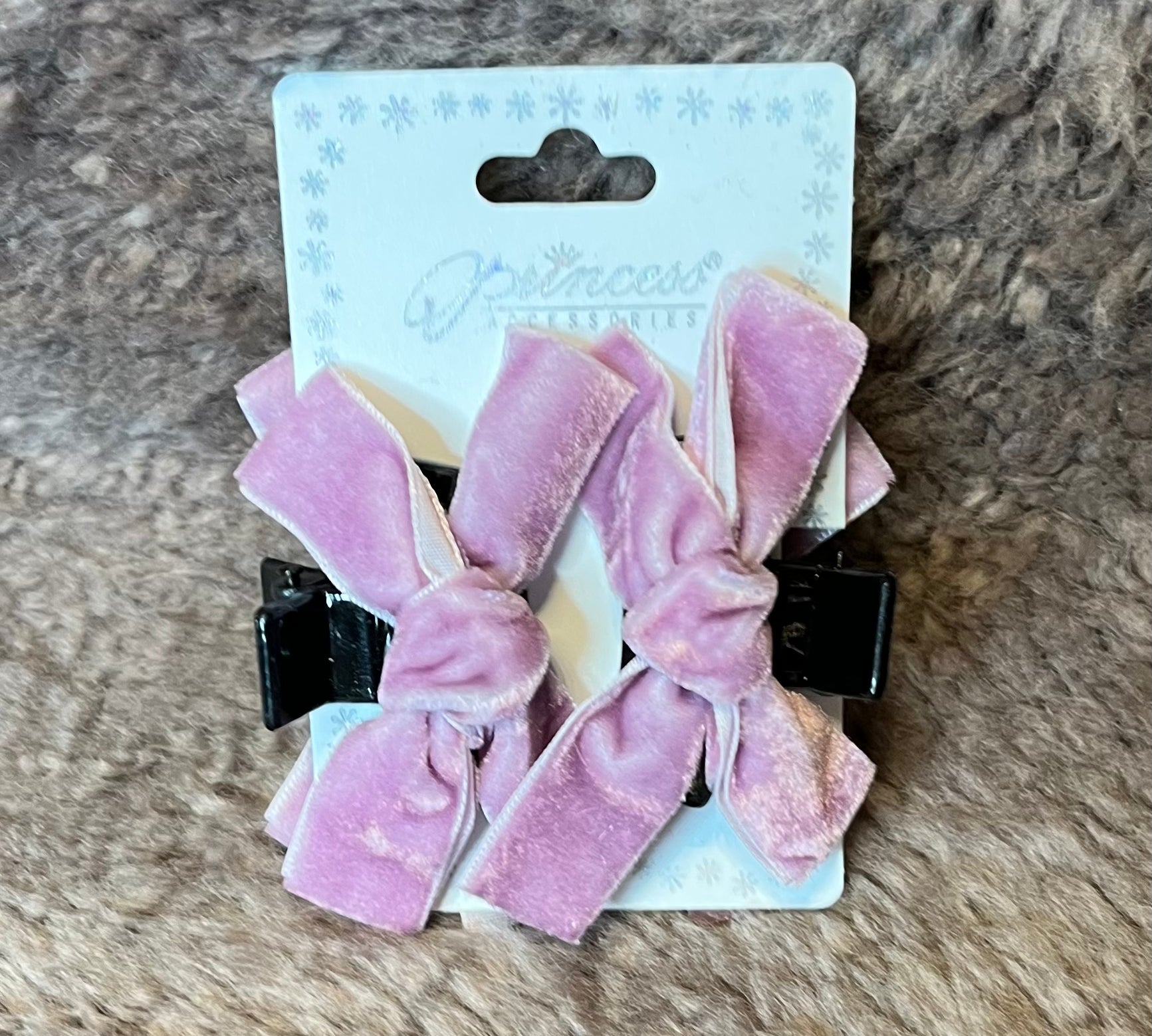 Mini Velvet Bow Hair Cip