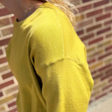 Mustard Lime Loose Fit Long Sleeve Pullover