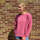 Waffle Long Sleeve Crewneck Pullover