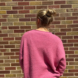 Waffle Long Sleeve Crewneck Pullover
