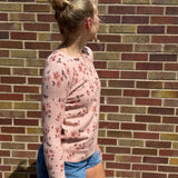 Neutral Floral Crewneck Sweater