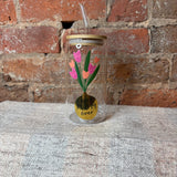 Best Mom Ever Glass Cup w/Straw