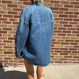 Medium Dark Denim Oversized Jacket