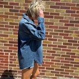 Medium Dark Denim Oversized Jacket