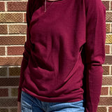 Wide Crew Neck Pullover w/Dolman Sleeve