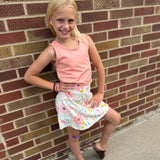 Girls Floral Skort