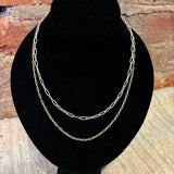 Gold/Silver Paper Clip Chain Necklace